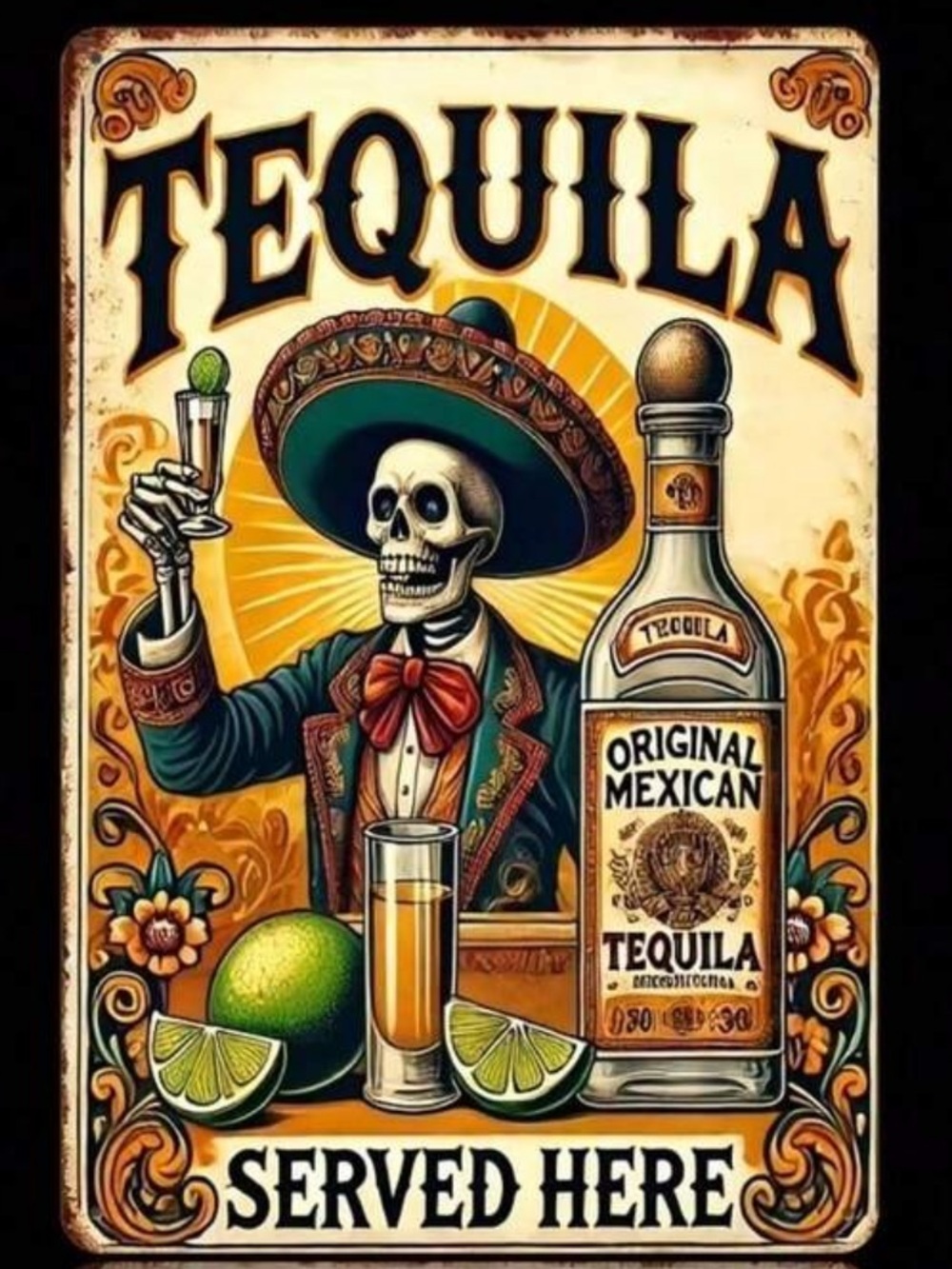 Tequila Wall Art Metal Decor NEW 🏷️